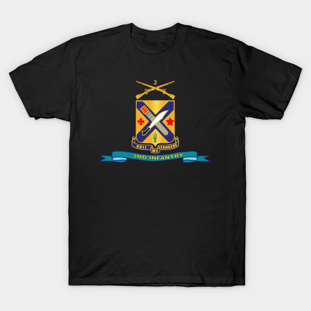 2nd Infantry Regiment  w Br - Ribbon T-Shirt by twix123844